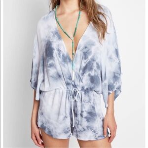 South Moon Under Sage the Label Tie Dye Romper Size S